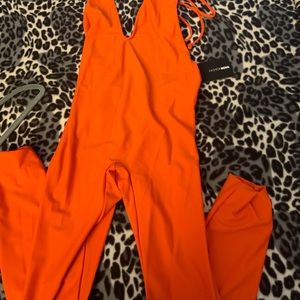Orange jumpsuit from Fashion Nova